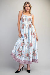 The Natalie Floral Stripe Maxi Dress