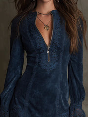 Debbie | Suede Mini Dress