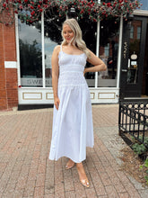 Alexis White Smocked Maxi Dress