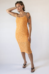 Sequin Boucle Cami Midi Dress