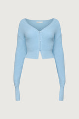 CROPPED LIGHTWEIGHT BUTTON FRONT CARDIGAN