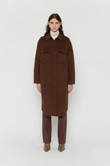 OVERSIZED WOOL BLEND MIDI SHACKET