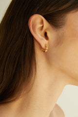 FLORAL DOTTED HOOPS