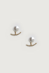 PEARL STUDS WITH GOLD DETAIL