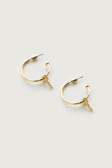 KEY CHARM HOOP EARRING