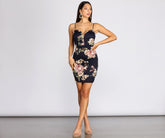 Flower Of Love Scuba Mini Dress