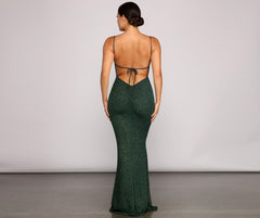 Irene Formal Backless Glitter Mermaid Dress