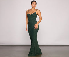 Irene Formal Backless Glitter Mermaid Dress