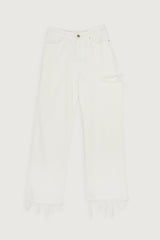 DISTRESSED WHITE JEANS