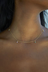 COLOURED ZIRCONIA NECKLACE