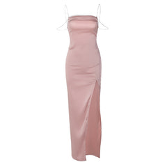 Ella Cowl Neck Satin Dress