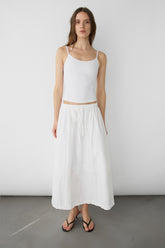 DRAWSTRING WAIST MAXI SKIRT