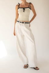 CONTRAST STITCH KNIT TANK