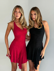 FIORELLA DRESS - RED LACE
