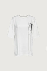 OVERSIZED T-SHIRT WITH BOW GRAPHIC
