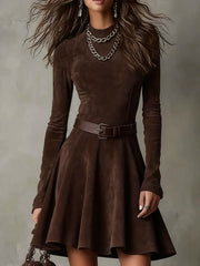 Meredith | Vintage Suede Mini Dress
