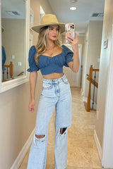Juliette crop - Midnight blue