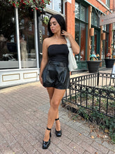 Krista Black Ruched Strapless Tube Top