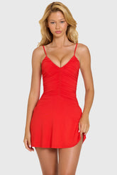 Modal Mini Dress in Cherry