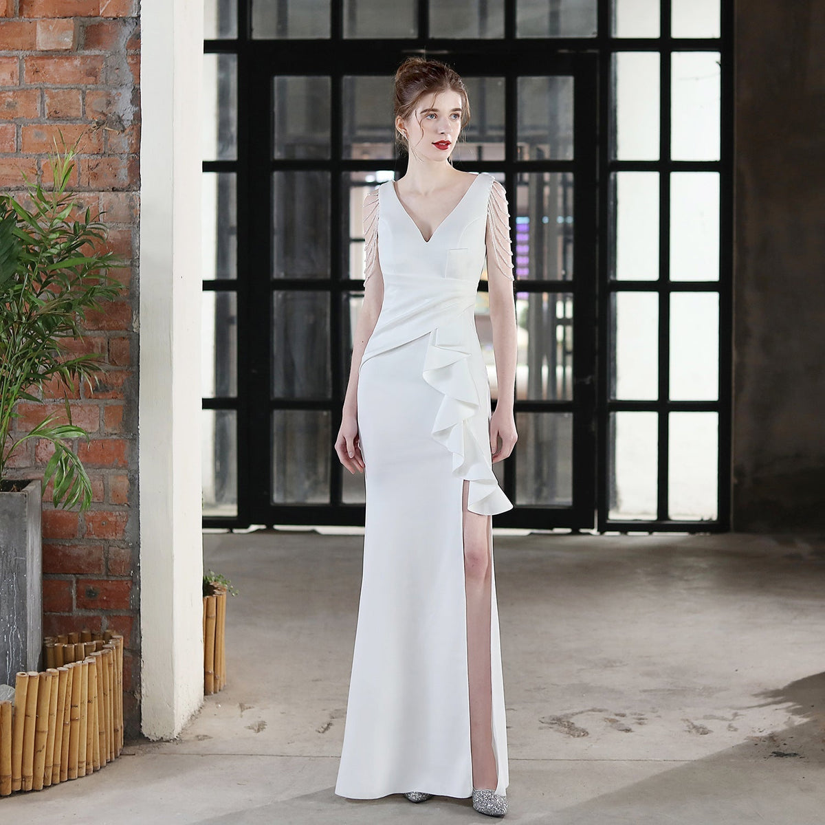 Ava Cowl Neck Formal Dress