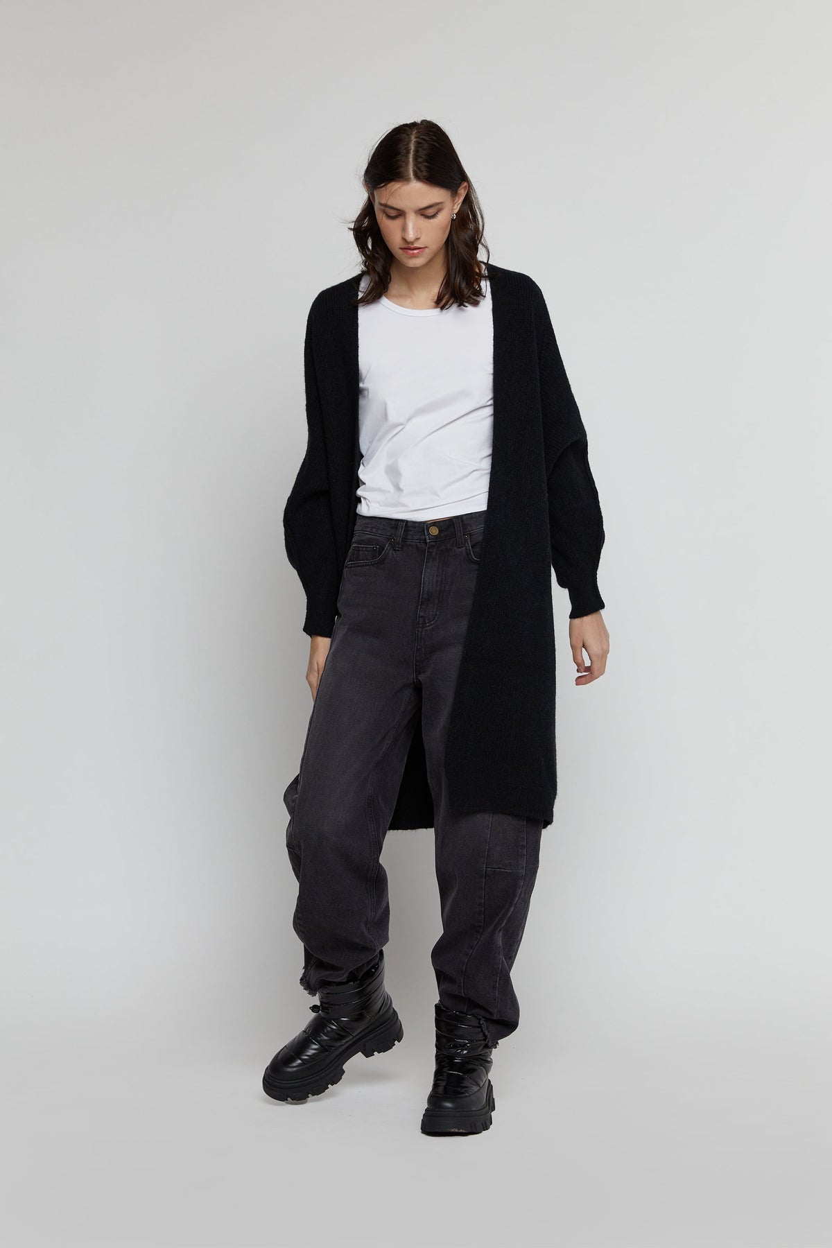 OPEN FRONT CARDIGAN