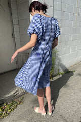 GINGHAM BUTTON UP DRESS