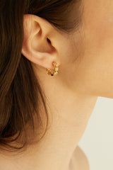 FLORAL DOTTED HOOPS