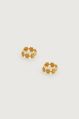 FLORAL DOTTED HOOPS