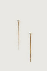 PEARL STUD WITH ZIRCONIA CHAIN