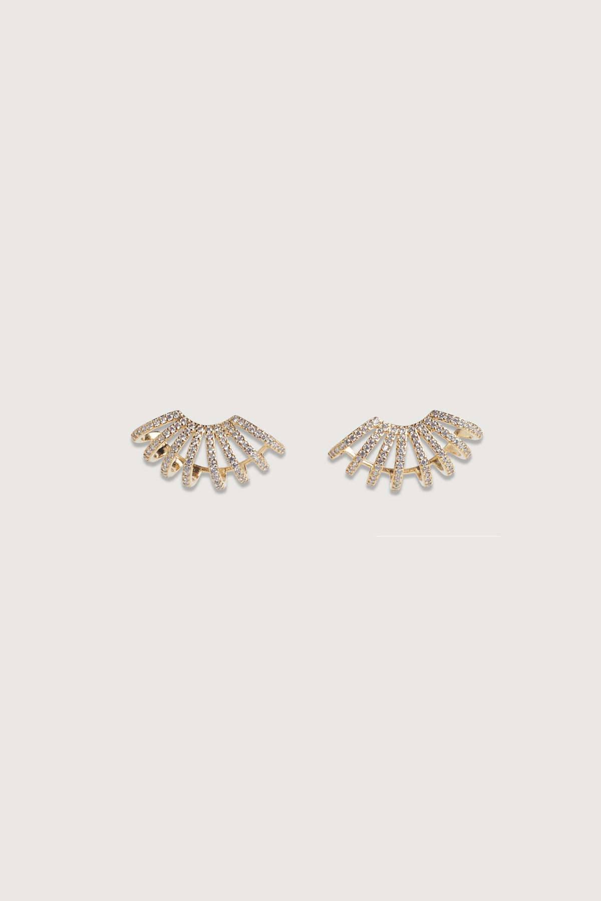 MULTIPLE STUDDED HOOP EARRING