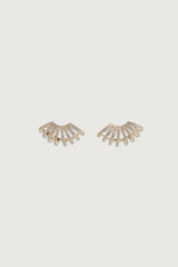 MULTIPLE STUDDED HOOP EARRING