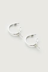KEY CHARM HOOP EARRING