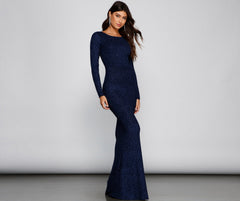 Francine Formal Open Back Glitter Dress