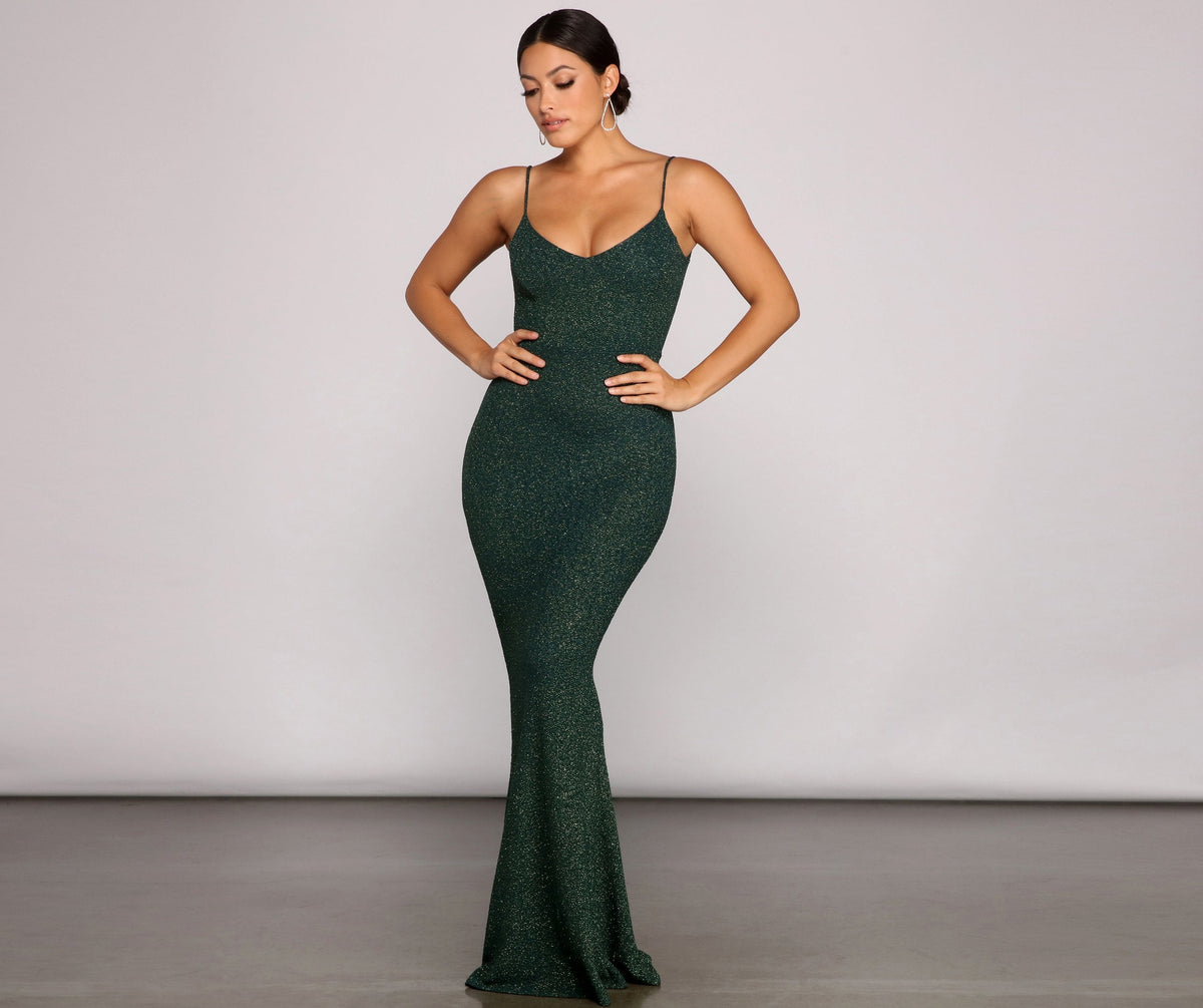 Irene Formal Backless Glitter Mermaid Dress
