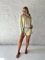 Karson Striped Two Piece Set- Yellow