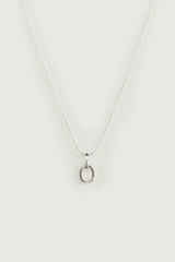 DOUBLE HOOP PENDANT NECKLACE