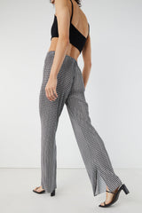 HOUNDSTOOTH PLEATED PANT