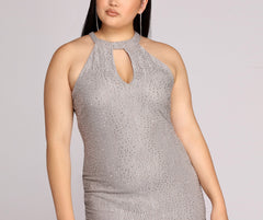 Plus Stunning In Silver Formal Dress