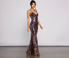 Rainn Formal Sequin Sleeveless Dress