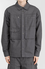 COTTON-TWILL BUTTON UP SHIRT