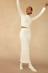 KNIT MAXI SKIRT