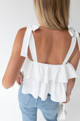 CROPPED RUFFLE TOP