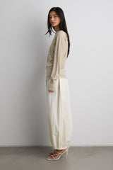 DRAPED SLOUCHY PULLOVER SHIRT