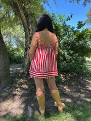 Georgia Red Striped Two Piece Set