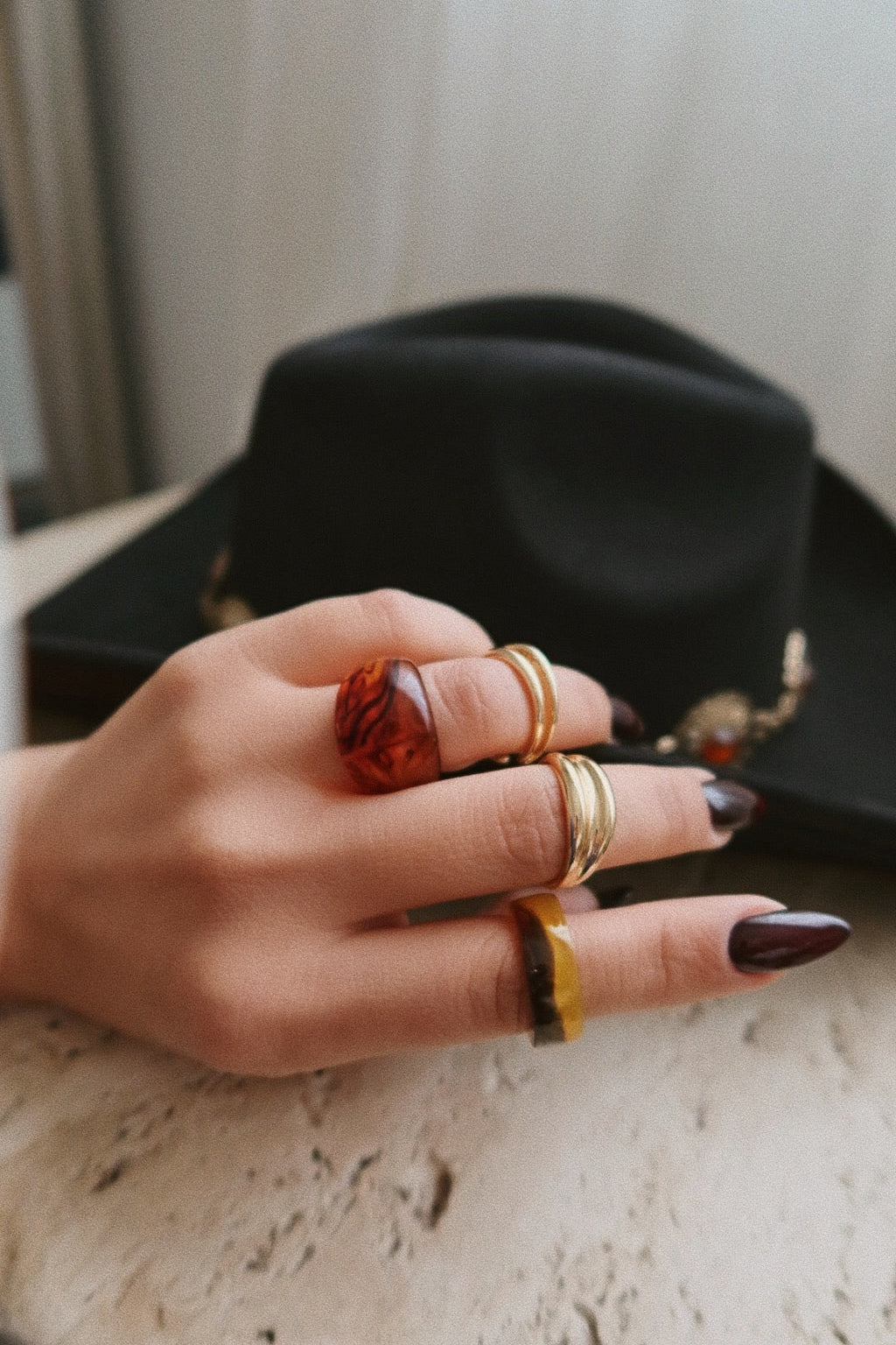 Sienna Four Piece Ring Set - Gold